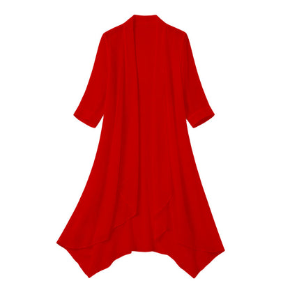 🌸 Zarter Chiffon trifft auf lässige Eleganz – dieser leichte Cardigan ist das Must-have für jede Jahreszeit. Angenehm weicher Stoff, femininer Schnitt und unendlich viele Kombinationsmöglichkeiten. Hol dir jetzt dein neues Lieblingsteil! ✨👗