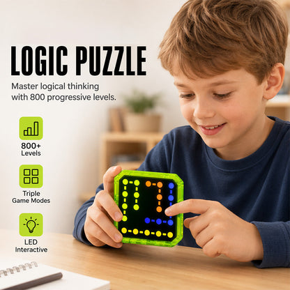 🧩 Interaktives LED-Logikrätselspiel – 120 Herausforderungen, bunte Lichter & knobelspaß für kleine Genies – Fördert Denkfähigkeit & Konzentration