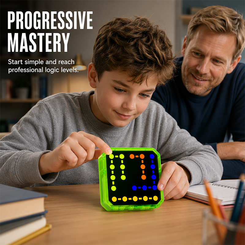 🧩 Interaktives LED-Logikrätselspiel – 120 Herausforderungen, bunte Lichter & knobelspaß für kleine Genies – Fördert Denkfähigkeit & Konzentration