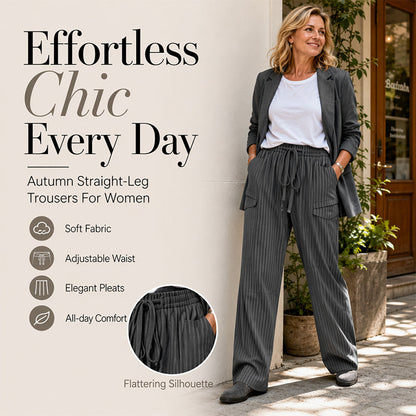 👖 Damen gerippte Kordelzug-Geradehose – bequem, vielseitig & stylisch – mit verstellbarem Kordelzug & geradem Bein – perfekt für Alltag, Büro & Freizeit – weicher Stoff, figurschmeichelnder Schnitt – ideal für warme Tage & entspannte Stunden
