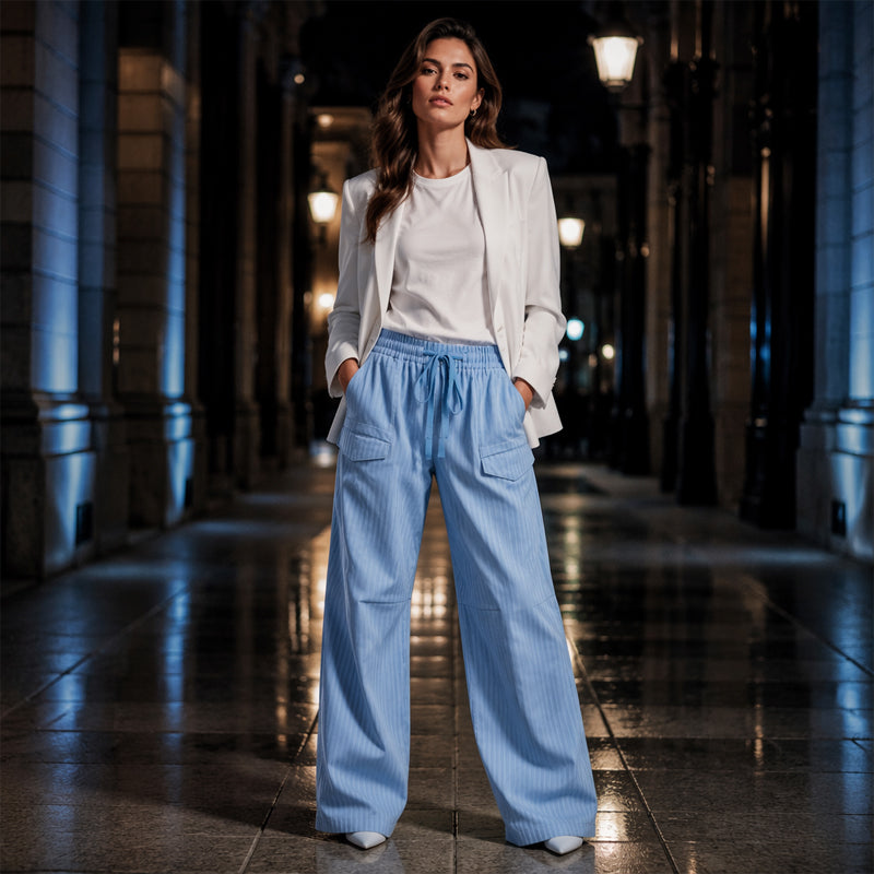 👖 Damen gerippte Kordelzug-Geradehose – bequem, vielseitig & stylisch – mit verstellbarem Kordelzug & geradem Bein – perfekt für Alltag, Büro & Freizeit – weicher Stoff, figurschmeichelnder Schnitt – ideal für warme Tage & entspannte Stunden