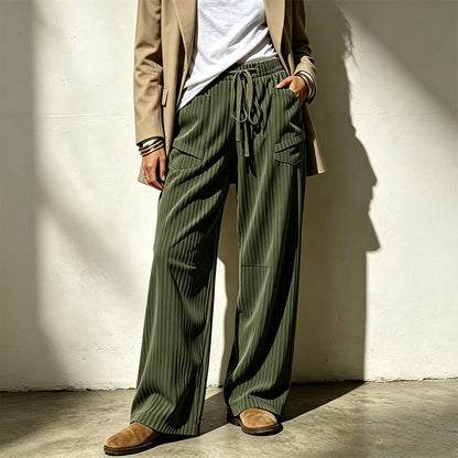 👖 Damen gerippte Kordelzug-Geradehose – bequem, vielseitig & stylisch – mit verstellbarem Kordelzug & geradem Bein – perfekt für Alltag, Büro & Freizeit – weicher Stoff, figurschmeichelnder Schnitt – ideal für warme Tage & entspannte Stunden