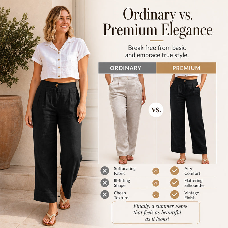Ein absolutes Must-have🔥👖 Leichte Hose aus einem Leinen-Mix – mit fließendem Fall und klassisch geradem Bein, ideal für die Arbeit oder das Wochenende