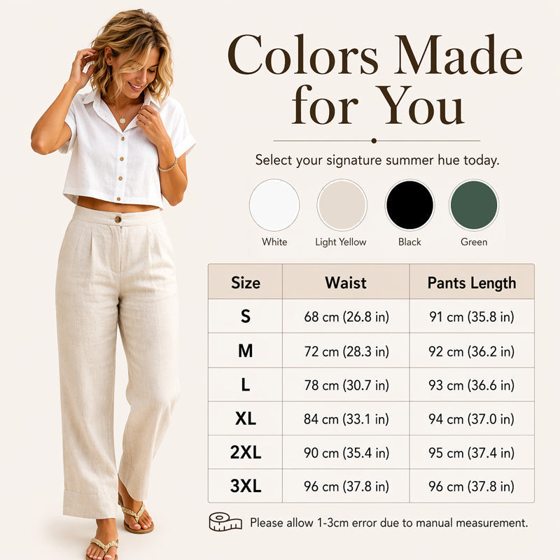 Ein absolutes Must-have🔥👖 Leichte Hose aus einem Leinen-Mix – mit fließendem Fall und klassisch geradem Bein, ideal für die Arbeit oder das Wochenende
