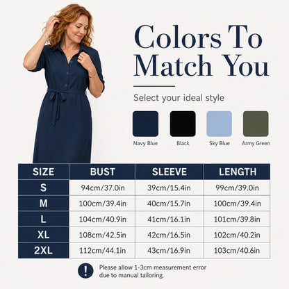 👗 Damen-Shirtkleid mit 3/4-Ärmeln & Gürtel – Figurschmeichelnd, vielseitig & bequem | Perfekt für jeden Anlass