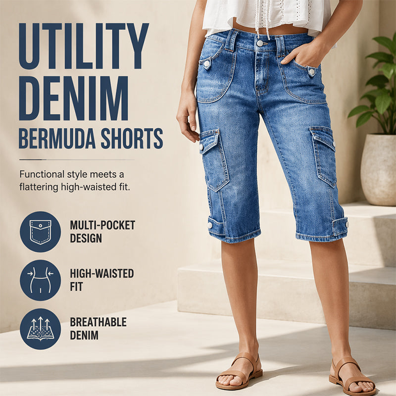 🚀 Kostenloser Versand🔥50 % Rabatt 👖 Jeans-Cargo-Shorts – figurbetont & praktisch ✨