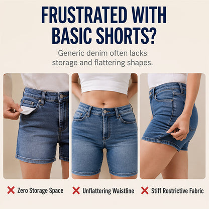 🚀 Kostenloser Versand🔥50 % Rabatt 👖 Jeans-Cargo-Shorts – figurbetont & praktisch ✨