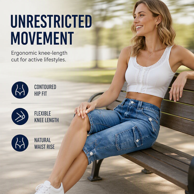 🚀 Kostenloser Versand🔥50 % Rabatt 👖 Jeans-Cargo-Shorts – figurbetont & praktisch ✨