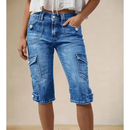 🚀 Kostenloser Versand🔥50 % Rabatt 👖 Jeans-Cargo-Shorts – figurbetont & praktisch ✨