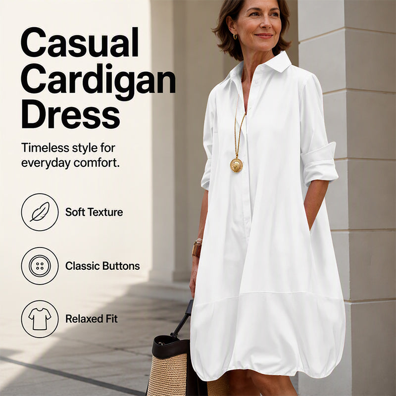 Women's Casual Button Down Shirt Dress