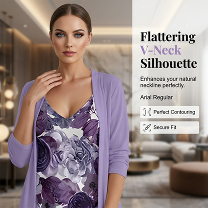 50% RABATT!✨Elegantes Maxikleid mit transparentem Überwurf🍃Leichter Stoff und anmutige Maxilänge für Eleganz im Alltag