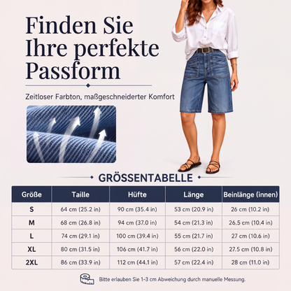 👖Klassische, kurz geschnittene Jeans mit geradem Bein für Damen