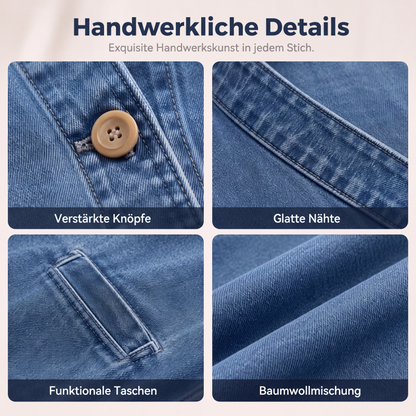 🌸 Kragenlose Strickjacke – Leichter Materialmix, bequemer Schnitt & zeitloses Design – Perfekt für die Übergangszeit & als Layering-Piece versandfrei