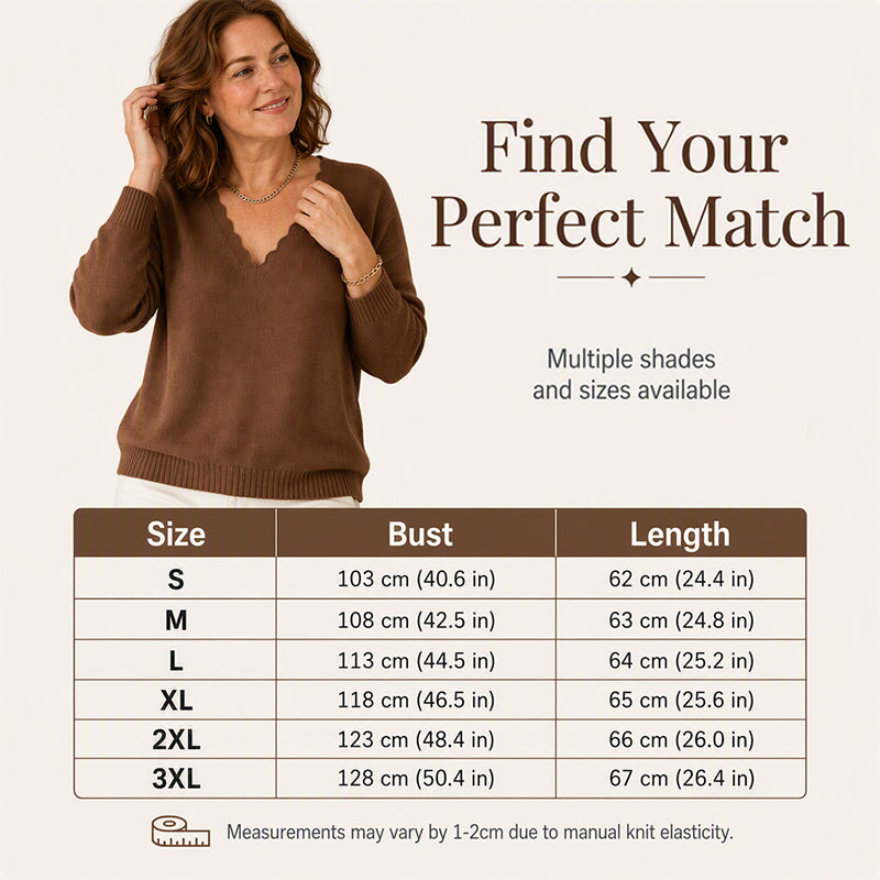 Aktueller Trend⭐👚 Strickpullover mit gewelltem V-Ausschnitt – feminine Details und weiche Textur für einen lässigen Look bei kühlem Wetter