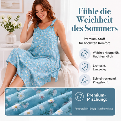 ✨🛍️Neu eingetroffen – Ärmelloses Maxikleid mit Gänseblümchen-Print – Atmungsaktiver Komfort & ungezwungene Urlaubsstimmung