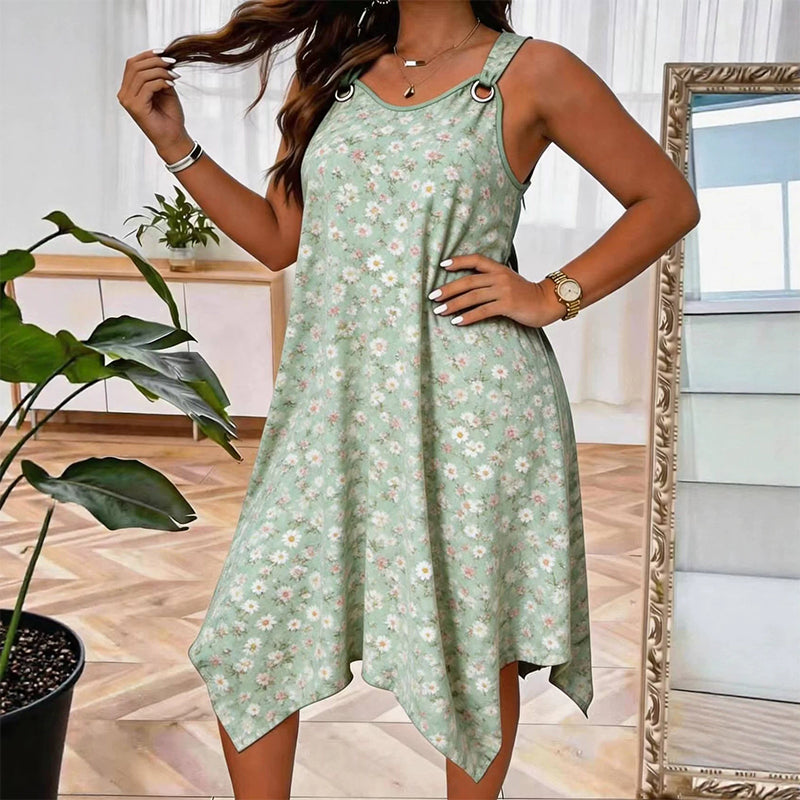 ✨🛍️Neu eingetroffen – Ärmelloses Maxikleid mit Gänseblümchen-Print – Atmungsaktiver Komfort & ungezwungene Urlaubsstimmung
