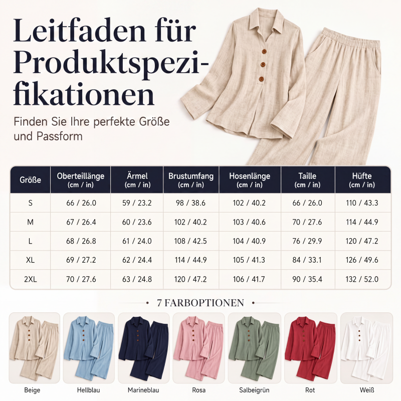 ⭐ Bestseller – Lockeres Zweiteiler-Set mit Hose – weich und vielseitig 🌸