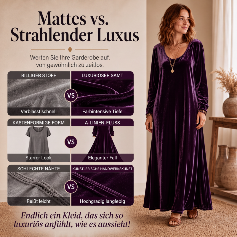 🌸 Langarm-Maxikleid für Damen – Leichter, atmungsaktiver Stoff & femininer Schnitt – Ideal für Frühling, Herbst & elegante Abende