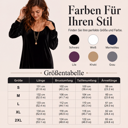 🌸 Langarm-Maxikleid für Damen – Leichter, atmungsaktiver Stoff & femininer Schnitt – Ideal für Frühling, Herbst & elegante Abende