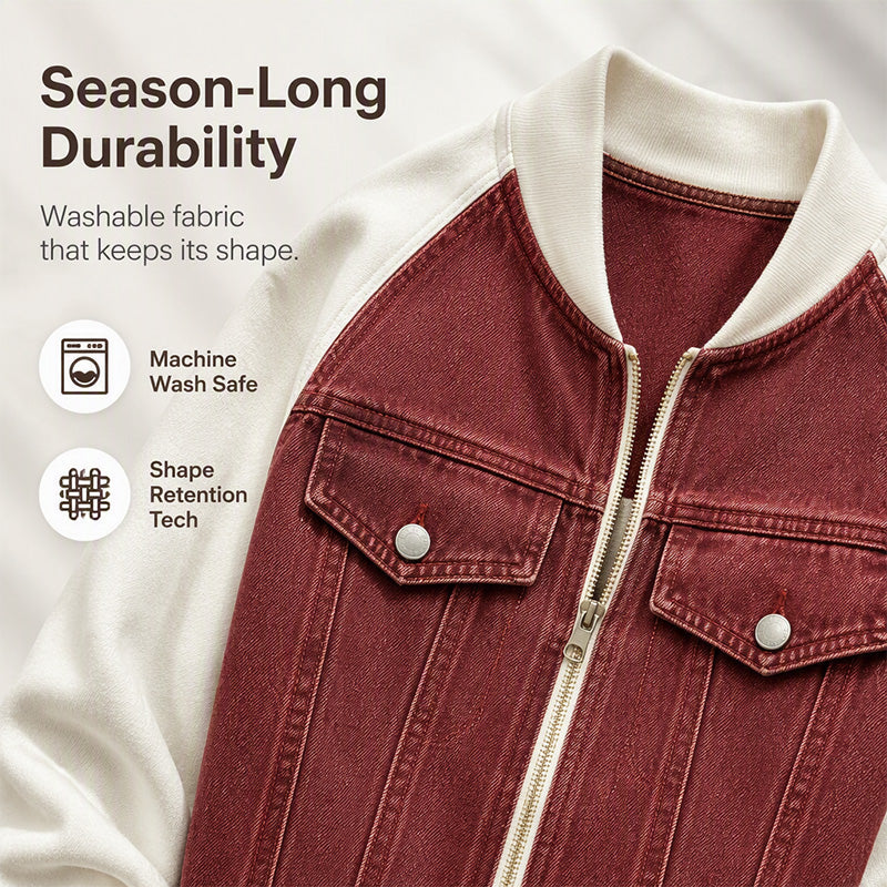 📢📢50% Rabatt!!! 🎉✨ NEUHEIT: Damen-Jacke aus kreativem Denim-Splicing – Modische Denim-Splicing-Jacke, edgy Streetwear-Design und weicher Stoff – perfekt für einen coolen Look im Alltag & in der Freizeit. Jetzt -50%!