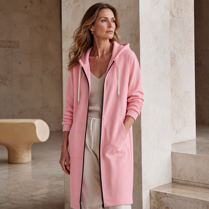 🔥✨Fleece-Kapuzenpullover mit Reißverschluss für Damen