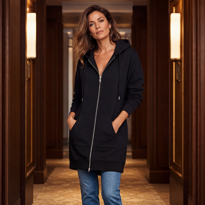 🔥✨Fleece-Kapuzenpullover mit Reißverschluss für Damen