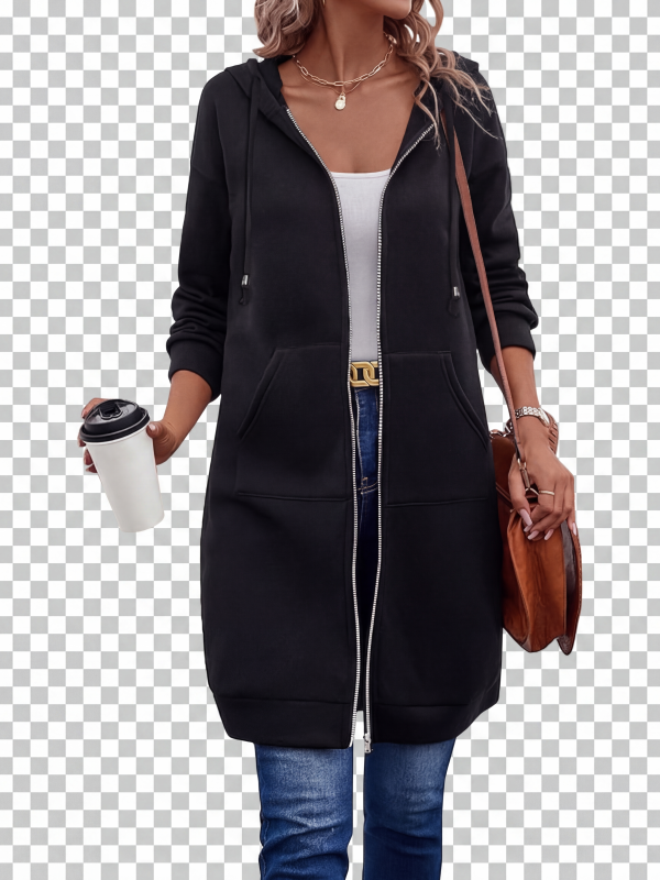 🔥✨Fleece-Kapuzenpullover mit Reißverschluss für Damen