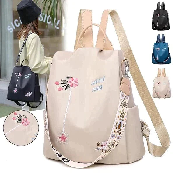🎒 Rucksack aus wasserfestem Oxford-Stoff mit Blumenstickerei – Romantischer Look, praktisch & wetterfest | Ideal für Alltag, Reise & Ausflüge – Jetzt -50%!