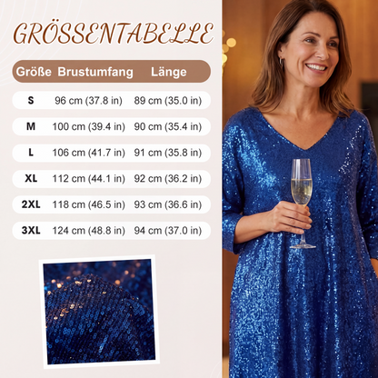 ✨ Damen Paillettenkleid mit V-Ausschnitt – Funkelndes Design, femininer Schnitt & perfekt für besondere Anlässe | Ideal für Partys, Hochzeiten & festliche Abende – Jetzt -50%!