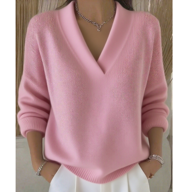🧶 Gemütlicher Pullover mit V-Ausschnitt – Kuschelig weich, vielseitig & perfekt für entspannte Tage | Ideal für Freizeit, Spaziergänge & gemütliche Stunden – Jetzt -50%! versandfrei