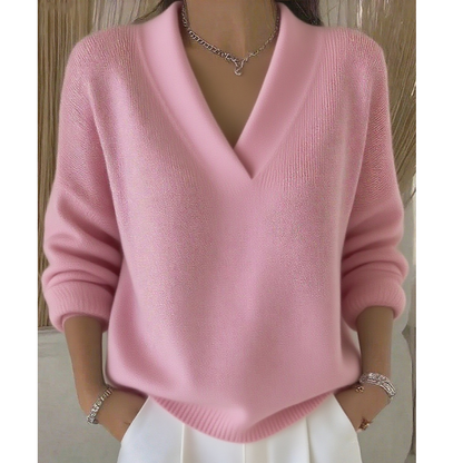 🧶 Gemütlicher Pullover mit V-Ausschnitt – Kuschelig weich, vielseitig & perfekt für entspannte Tage | Ideal für Freizeit, Spaziergänge & gemütliche Stunden – Jetzt -50%! versandfrei