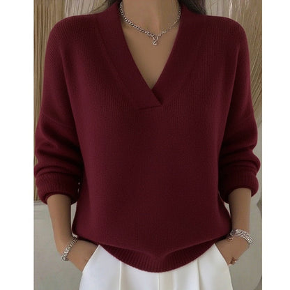 🧶 Gemütlicher Pullover mit V-Ausschnitt – Kuschelig weich, vielseitig & perfekt für entspannte Tage | Ideal für Freizeit, Spaziergänge & gemütliche Stunden – Jetzt -50%! versandfrei