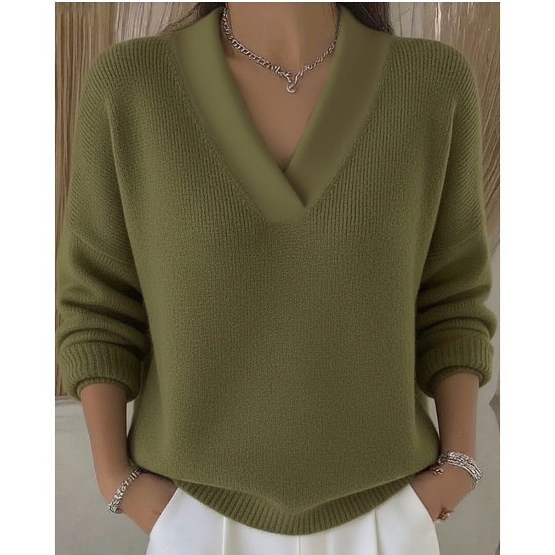 🧶 Gemütlicher Pullover mit V-Ausschnitt – Kuschelig weich, vielseitig & perfekt für entspannte Tage | Ideal für Freizeit, Spaziergänge & gemütliche Stunden – Jetzt -50%! versandfrei