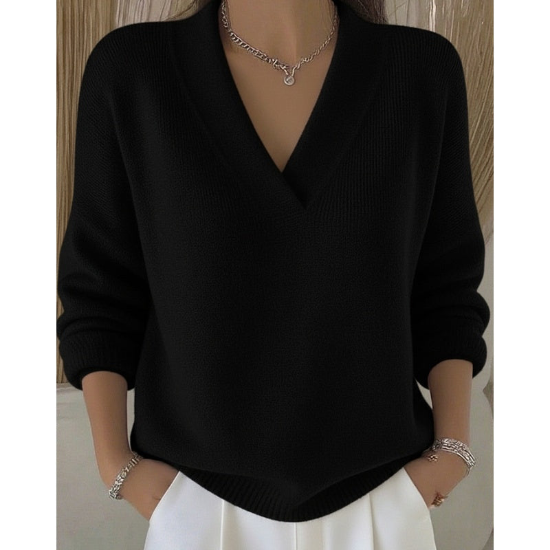 🧶 Gemütlicher Pullover mit V-Ausschnitt – Kuschelig weich, vielseitig & perfekt für entspannte Tage | Ideal für Freizeit, Spaziergänge & gemütliche Stunden – Jetzt -50%! versandfrei