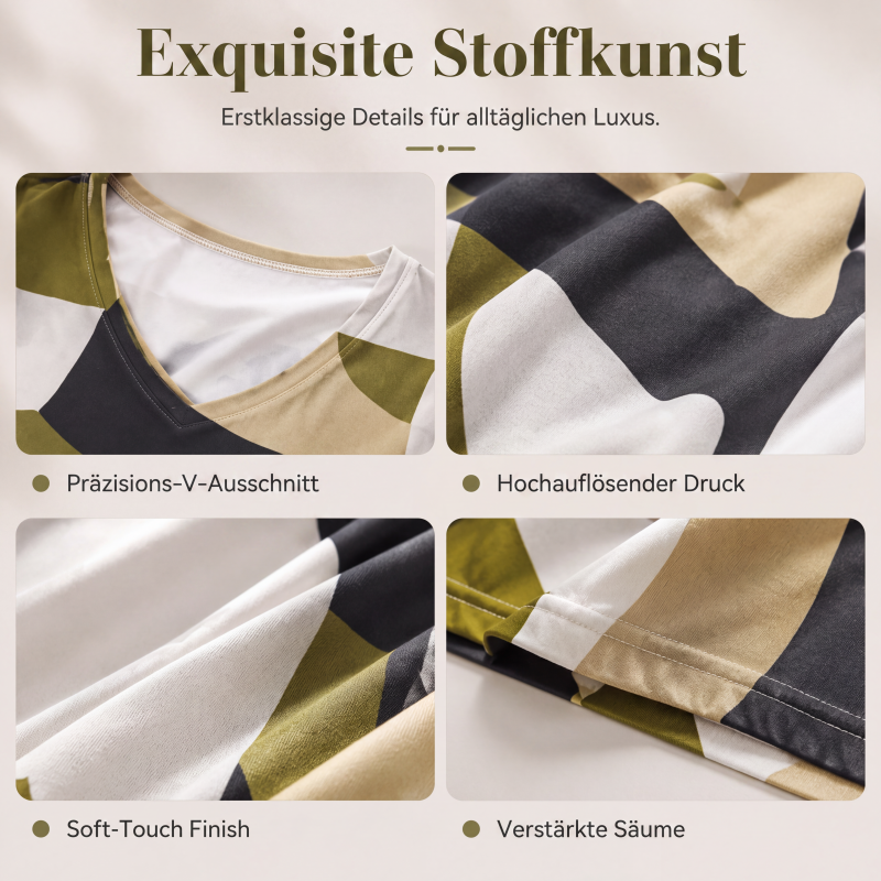 🙌 70% Wiederkaufquote – Qualität überzeugt! Damen V-Ausschnitt T-Shirt mit Ice-Cooling Effekt und Print