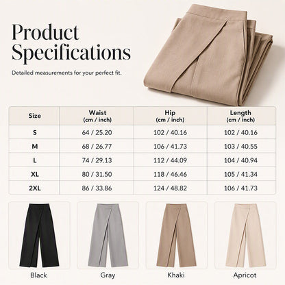 🌸Heißer Sale: 50 % Rabatt💖Asymmetrische Wickelhose mit hoher Taille für Damen