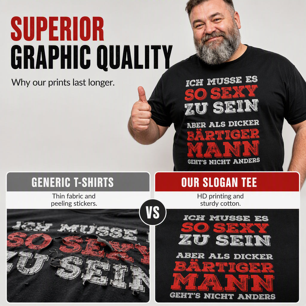 👕 Casual T-Shirt mit deutscher Slogan-Botschaft – Kurzarm, Rundhals, bequemer Baumwollschnitt | Perfekt für Alltag, Freizeit & entspannte Tage – Jetzt -50%!