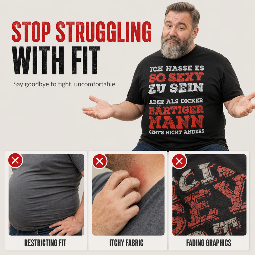 👕 Casual T-Shirt mit deutscher Slogan-Botschaft – Kurzarm, Rundhals, bequemer Baumwollschnitt | Perfekt für Alltag, Freizeit & entspannte Tage – Jetzt -50%!