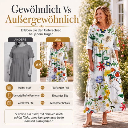 👗 Kurzärmeliges bedrucktes Damenkleid mit Taschen – Leichter Stoff, praktische Taschen & vielseitiger Look | Perfekt für Alltag, Strand & Freizeit – Jetzt -50%!