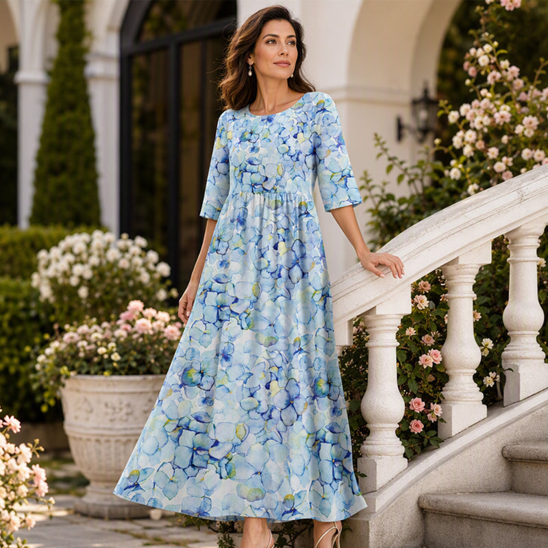 👗 Kurzärmeliges bedrucktes Damenkleid mit Taschen – Leichter Stoff, praktische Taschen & vielseitiger Look | Perfekt für Alltag, Strand & Freizeit – Jetzt -50%!