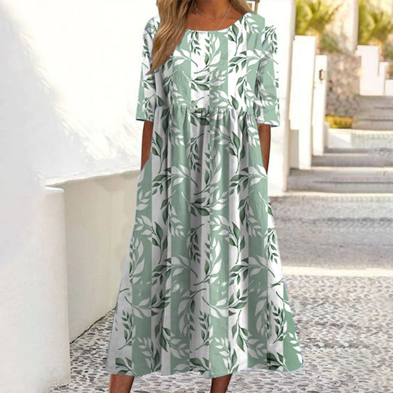 👗 Kurzärmeliges bedrucktes Damenkleid mit Taschen – Leichter Stoff, praktische Taschen & vielseitiger Look | Perfekt für Alltag, Strand & Freizeit – Jetzt -50%!