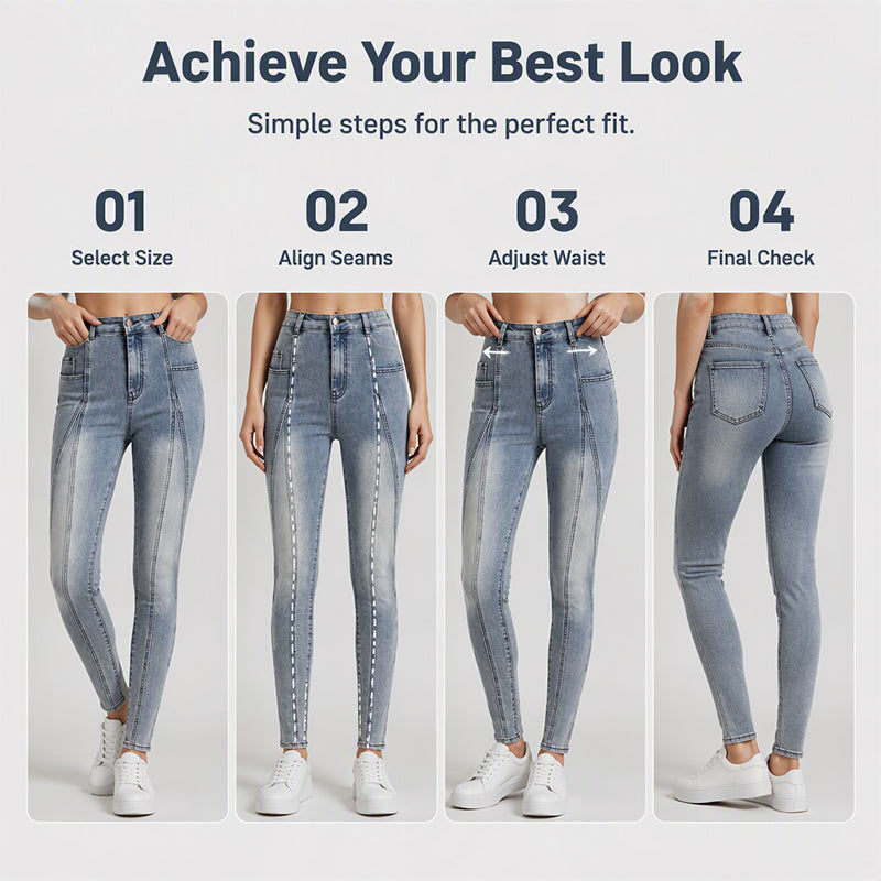 👖 Damen High Waist Jeans – Figurbetonte Stretch-Jeans mit bequemem Schnitt für Alltag und Freizeit