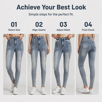 👖 Damen High Waist Jeans – Figurbetonte Stretch-Jeans mit bequemem Schnitt für Alltag und Freizeit