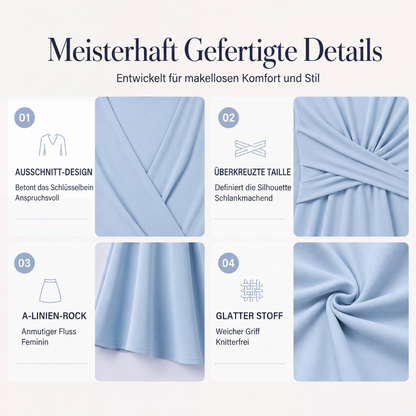 📦 Täglich 500+ Pakete versendet – der Wahnsinn! Elegantes Damen-Midikleid mit V-Ausschnitt