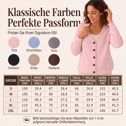 Legere gesteppte Damenjacke mit Knopfleiste