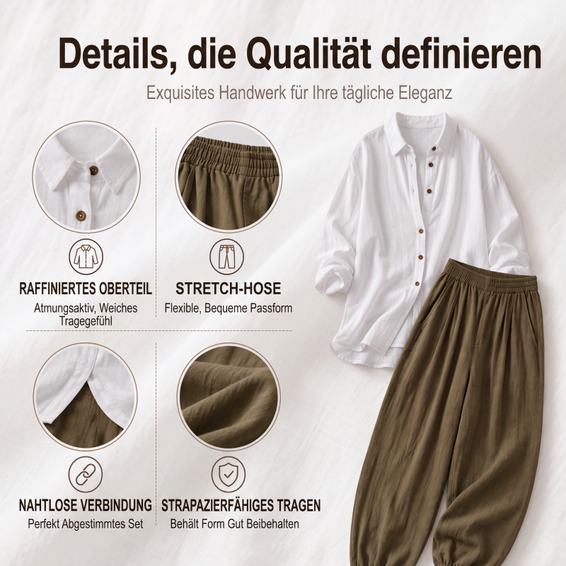 👚 Weites Hemd & Fallhosen-Set für Damen – Lässiger Look, fließender Stoff & vielseitig kombinierbar | Perfekt für Alltag, Büro & besondere Anlässe – Jetzt -50%! versandfrei