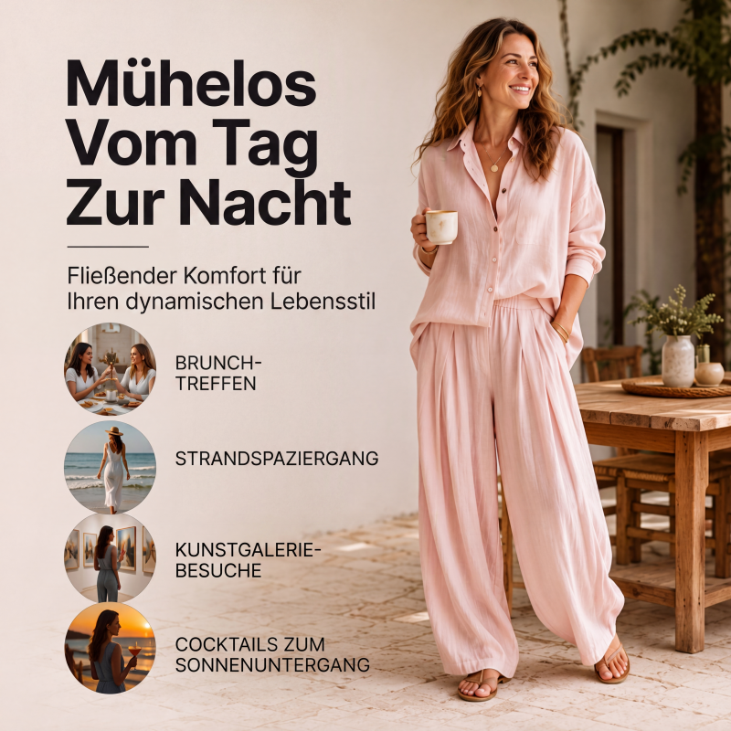 👚 Weites Hemd & Fallhosen-Set für Damen – Lässiger Look, fließender Stoff & vielseitig kombinierbar | Perfekt für Alltag, Büro & besondere Anlässe – Jetzt -50%! versandfrei