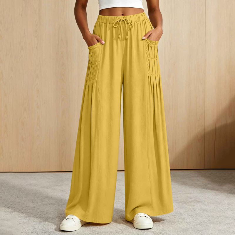👖 Weite Damenhose aus Baumwolle & Leinen – Leichter Naturmix, lockerer Schnitt & luftiger Tragekomfort | Perfekt für warme Tage, Urlaub & Freizeit – Jetzt -50%!