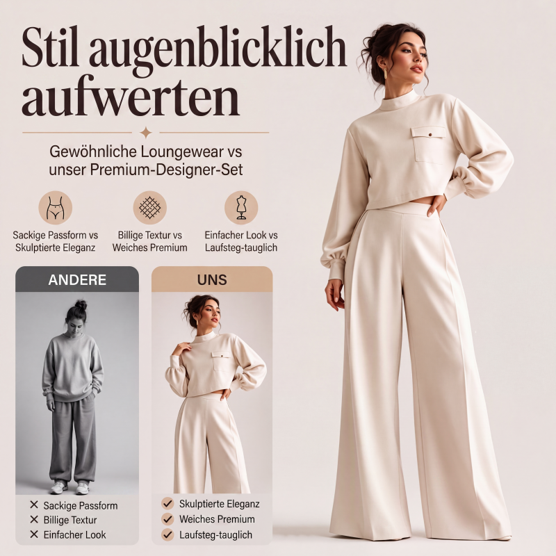 🌸Bequemes 2-teiliges Outfit – Kurzes Oberteil & weite Hose – Einfach anziehen & gut aussehen – Perfekt für sonnige Tage – Jetzt 50% Rabatt! versandfrei