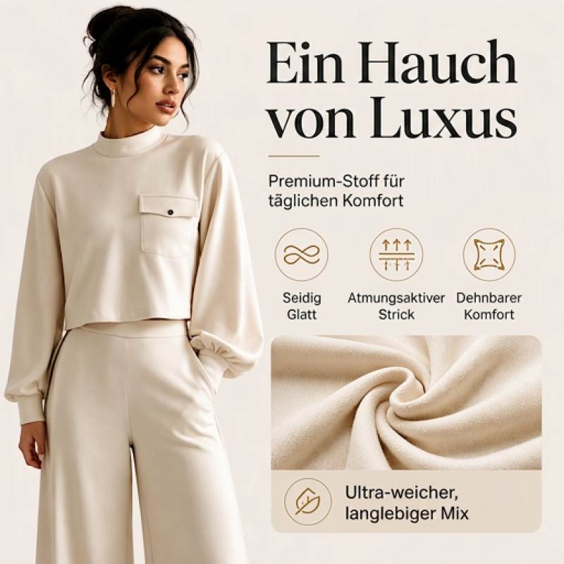 🌸Bequemes 2-teiliges Outfit – Kurzes Oberteil & weite Hose – Einfach anziehen & gut aussehen – Perfekt für sonnige Tage – Jetzt 50% Rabatt! versandfrei